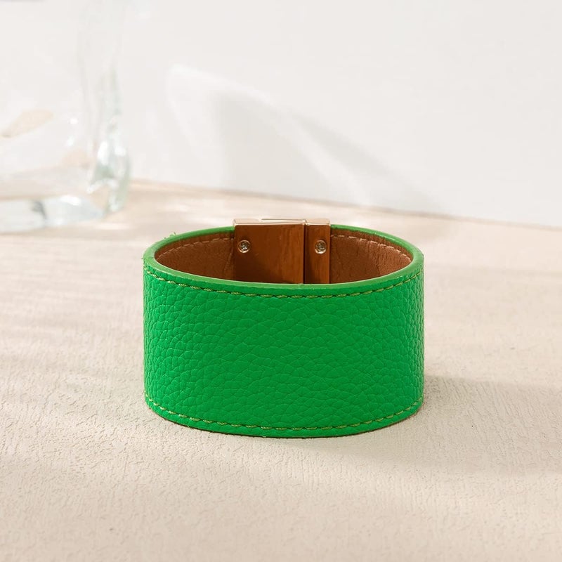 Rantanto Braid Leather Wrap Bracelet Trendy Stackable Crystal Cuff Boho Gold Heart Bracelet Jewelry Gift For Women - Image 5